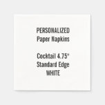 Personalized White Cocktail Paper Napkins at Zazzle