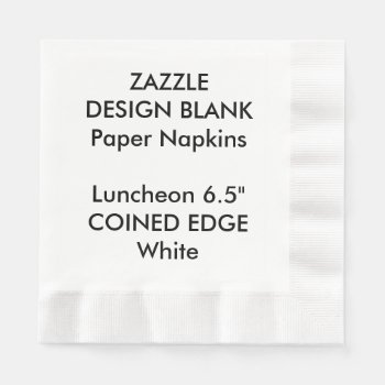 Personalized White Coined Luncheon Paper Napkins by ZazzleDesignBlanks at Zazzle
