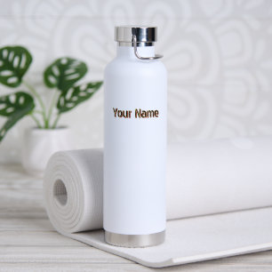 Personalized White Color Featuring Custom Modern  Water Bottle