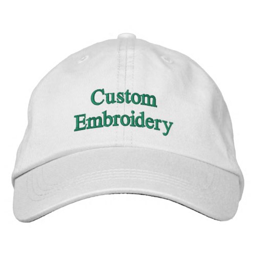 Personalized White Embroidered Hat