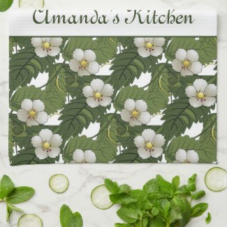 Personalized White Floral 