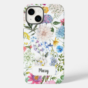 PERSONALIZED WHITE FLORAL WILDFLOWER IPHONE 14 Case-Mate iPhone 14 CASE