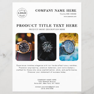 Personalized White Flyer for Product Promotions