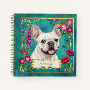 Personalized White French Bulldog Notebook