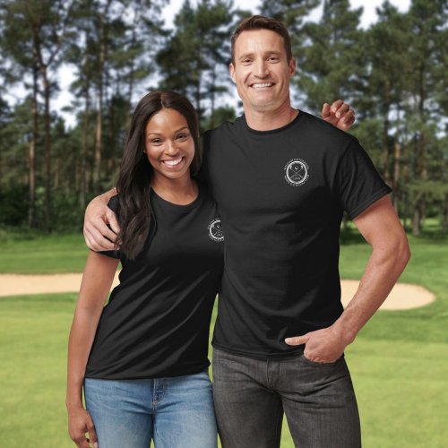 Personalized White Golf Club Name Stamp T_Shirt