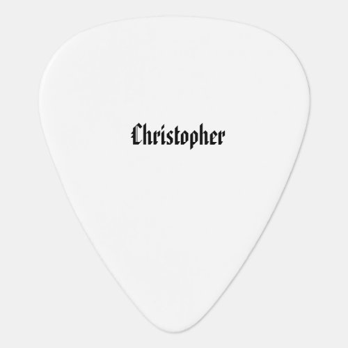 Personalized White Guitar Pick