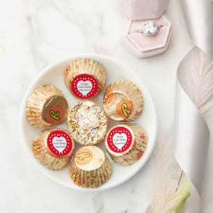 Personalized White Heart Red Sweet 16 Birthday Reese's Peanut Butter Cups