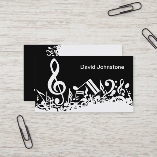 Customizable Customizable Jumbled Musical Notes Business Cards