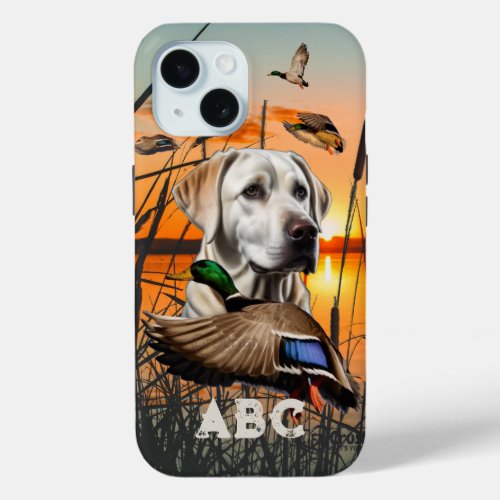 Personalized White Labrador Retriever iPhone 15 Case