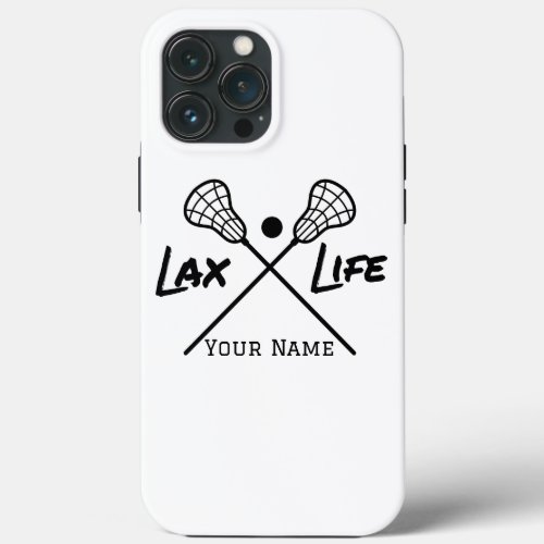 Personalized White LAX Lacrosse Life iPhone Case