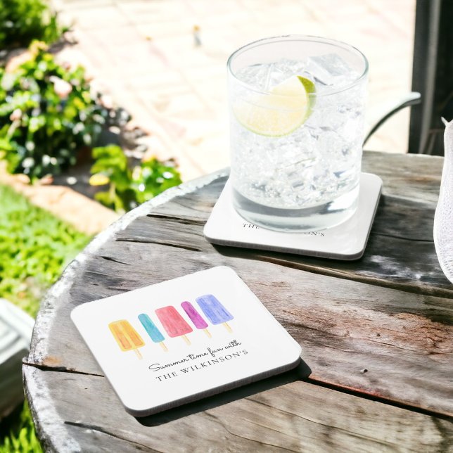 personalized white modern simple  beverage coaster (beautiful  personalized modern plastic coaster ideal for garden use , custom text to make your own)