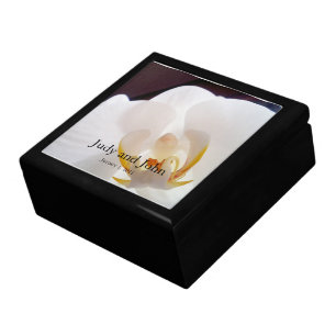 Personalized White Orchid Wedding Gift Box