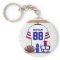 Personalized White Red Blue Football Jersey