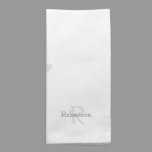 Personalized White Restaurant Cloth Napkin Set
