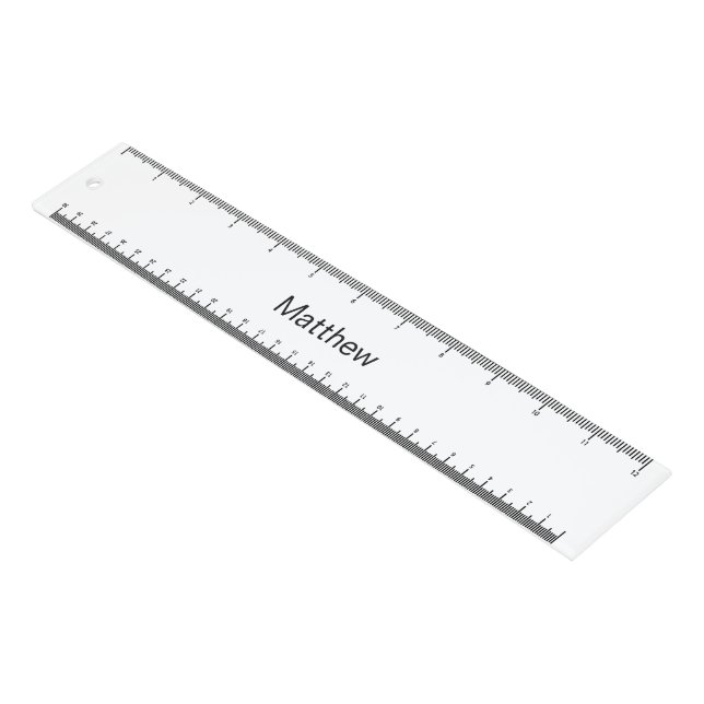 Personalized White Ruler (Angled)