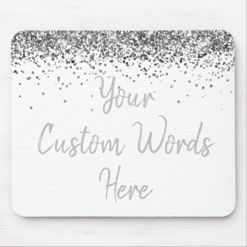 Personalized White Silver Assistant Birthday Gift Mouse Pad