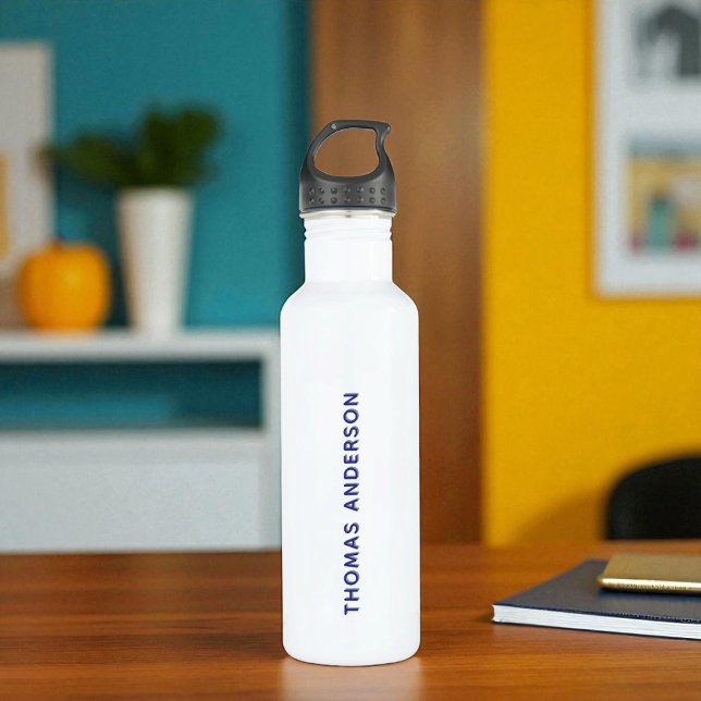 Personalized White Stainless Steel Water Bottle -  (Creator Uploaded)