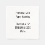 Personalized White Standard Cocktail Paper Napkins at Zazzle