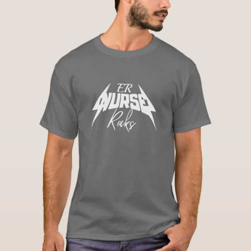 Personalized White Texts Nurse Rocks Retro  T_Shirt