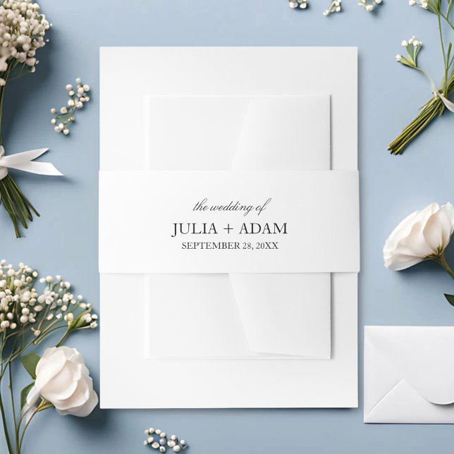 Personalized White the Wedding of Invitation Belly Band (Creator Uploaded)