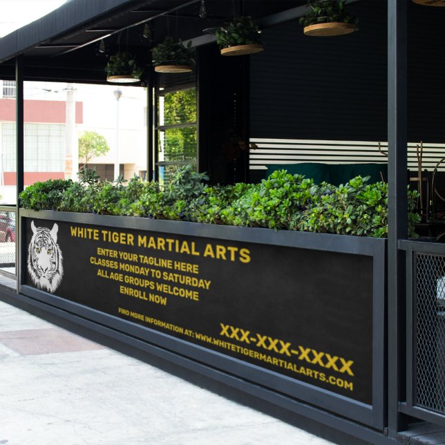 Personalized White Tiger Martial Arts Customize Banner (Creator Uploaded)