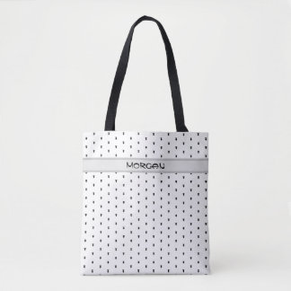 Personalized White Tote Bag with Custom Name