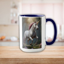 Personalized White Unicorn Forest