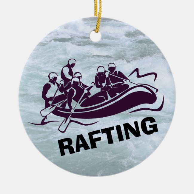 Personalized White Water Rafting Ornament