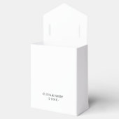 Personalized White Wedding Favor Box (Opened)