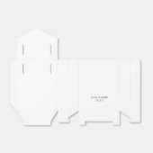 Personalized White Wedding Favor Box (Unfolded)