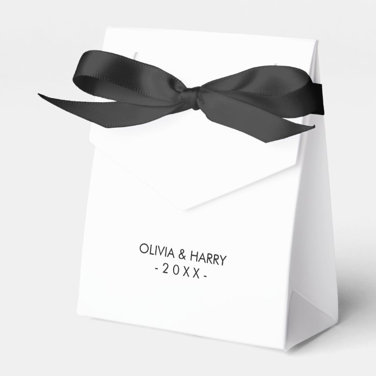Personalized White Wedding Favor Box Zazzle