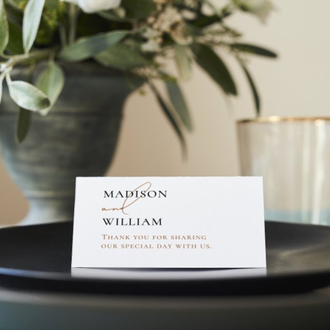 Personalized White Wedding Place Card (Creator Uploaded)