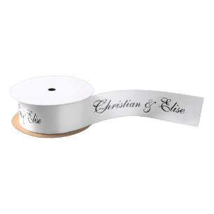 Personalized White Wedding Satin Ribbon