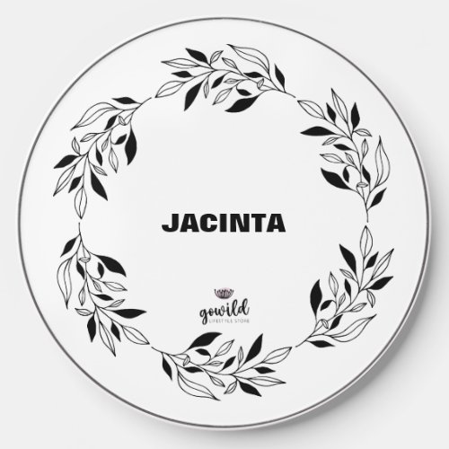 PERSONALIZED White Wireless Phone Charger