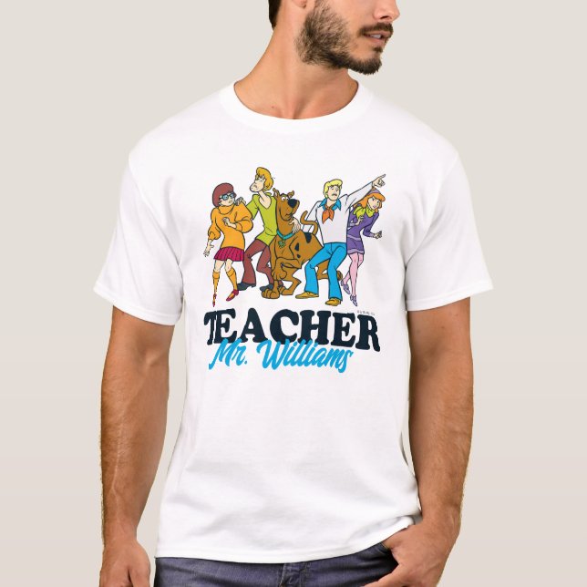Personalized | Whole Gang 13 Mystery Inc Teacher T-Shirt (Front)