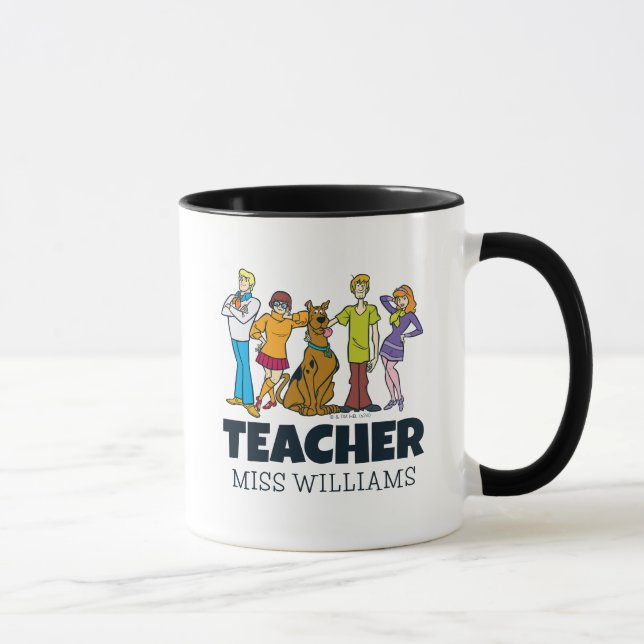 Personalized | Whole Gang 14 Mystery Inc Teacher Mug (Right)
