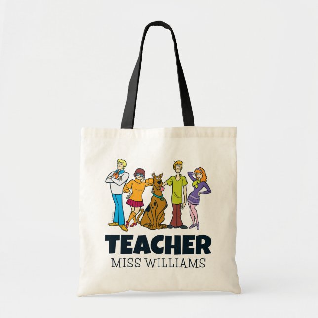 Personalized | Whole Gang 14 Mystery Inc Teacher Tote Bag (Front)