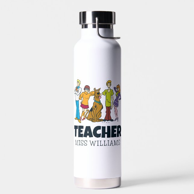 Personalized | Whole Gang 14 Mystery Inc Teacher Water Bottle (Left)