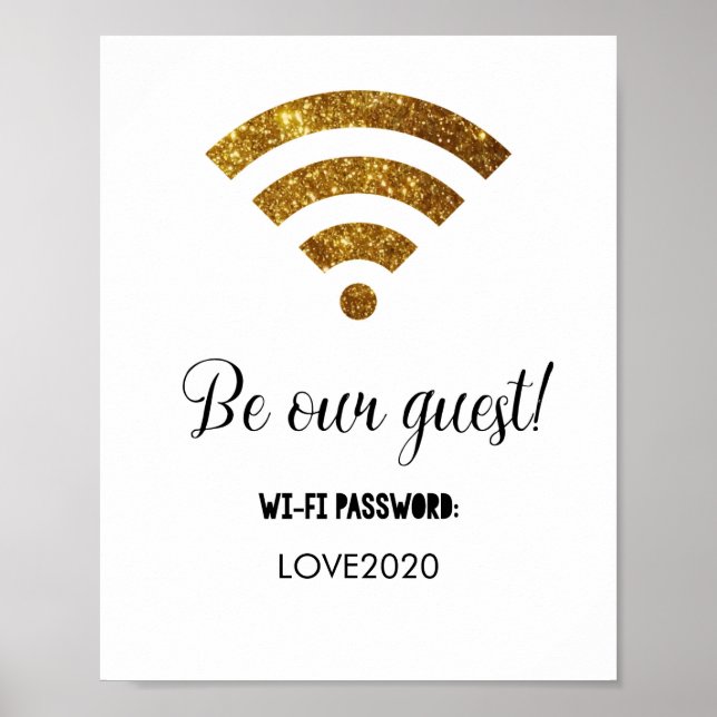 Personalized Wi-fi password Print Be Our Guest (Front)