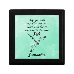 Personalized Wicca Dragonfly Gift Box