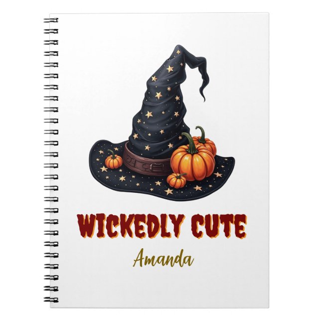 Personalized Wickedly Cute Halloween Gift Notebook (Front)