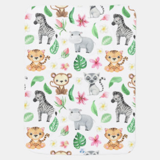 Personalized wield Animals Girl Receiving Blanket