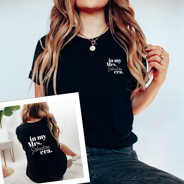 Personalized Wife Era Bride Honeymoon Trendy Cool T-Shirt (Creator Uploaded)