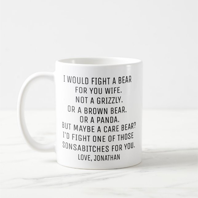 Personalized Wife Gift, Funny Wife  Coffee Mug (Left)
