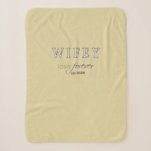Personalized Wifey eternal Love registration date Sherpa Blanket
