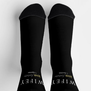 Personalized Wifey eternal Love registration date Socks