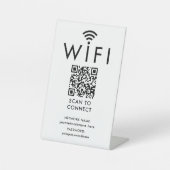 Personalized Wifi Password and Network QR Code Pedestal Sign | Zazzle