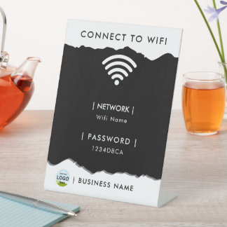 Personalized WIFI Password Network Pedestal Sign