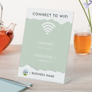 Personalized WIFI Password Network Pedestal Sign