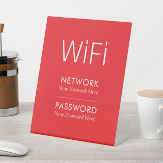 Personalized WiFi Password Pedestal Sign